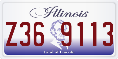 IL license plate Z369113