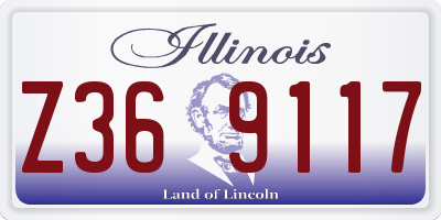 IL license plate Z369117
