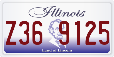 IL license plate Z369125