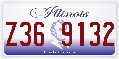 IL license plate Z369132