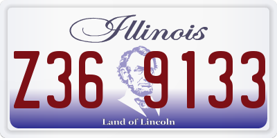 IL license plate Z369133