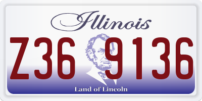 IL license plate Z369136