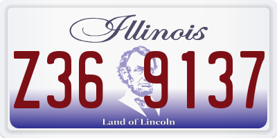 IL license plate Z369137
