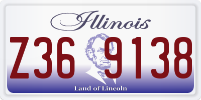 IL license plate Z369138