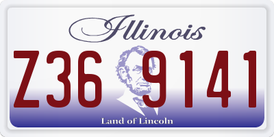 IL license plate Z369141