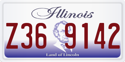 IL license plate Z369142