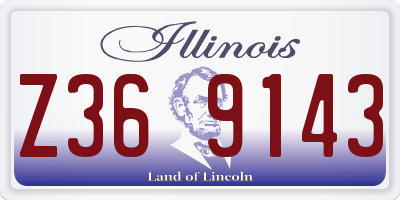 IL license plate Z369143