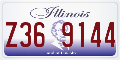 IL license plate Z369144
