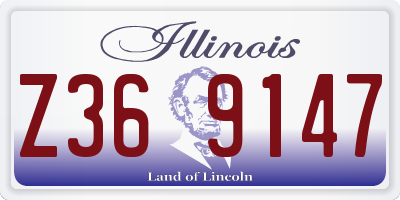 IL license plate Z369147
