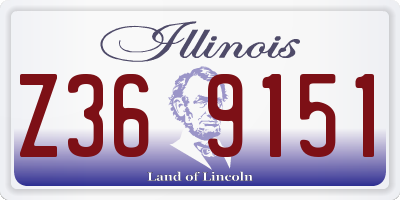 IL license plate Z369151