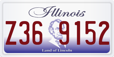 IL license plate Z369152