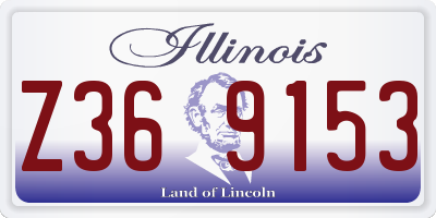 IL license plate Z369153