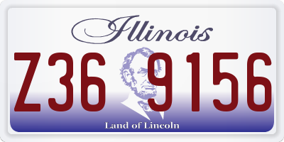 IL license plate Z369156
