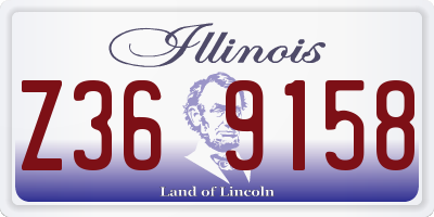 IL license plate Z369158