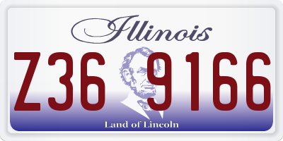 IL license plate Z369166