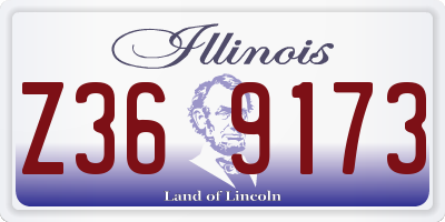 IL license plate Z369173