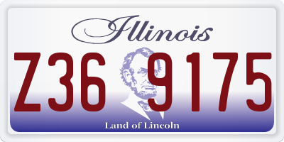 IL license plate Z369175