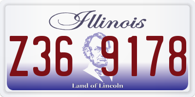 IL license plate Z369178