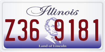 IL license plate Z369181