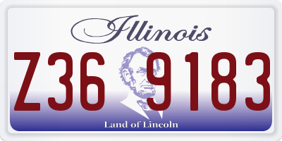 IL license plate Z369183