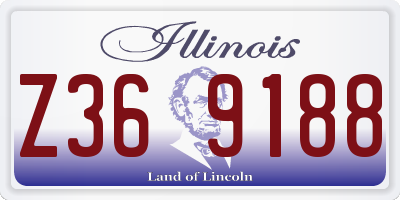 IL license plate Z369188