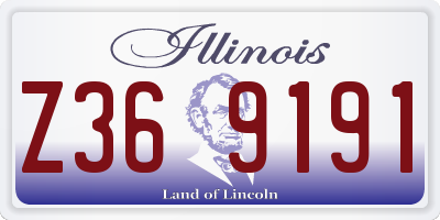 IL license plate Z369191