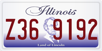 IL license plate Z369192