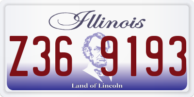IL license plate Z369193