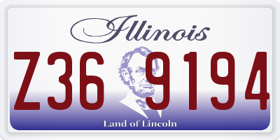 IL license plate Z369194