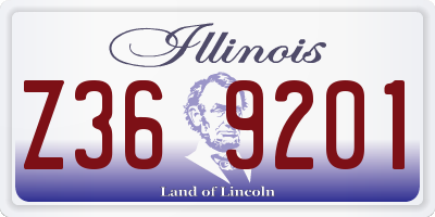 IL license plate Z369201