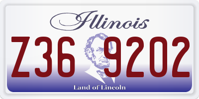 IL license plate Z369202