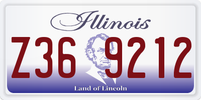 IL license plate Z369212