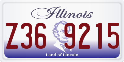 IL license plate Z369215