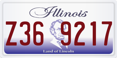 IL license plate Z369217