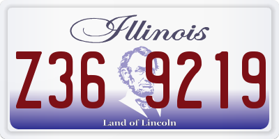 IL license plate Z369219