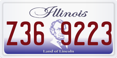 IL license plate Z369223