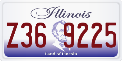 IL license plate Z369225