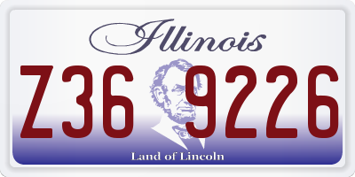 IL license plate Z369226