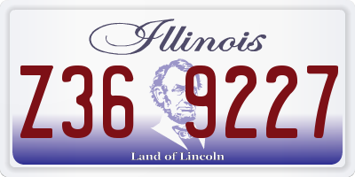 IL license plate Z369227