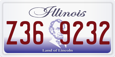 IL license plate Z369232