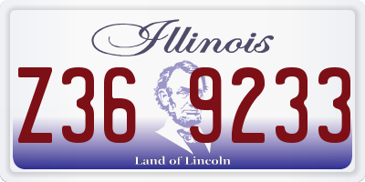 IL license plate Z369233