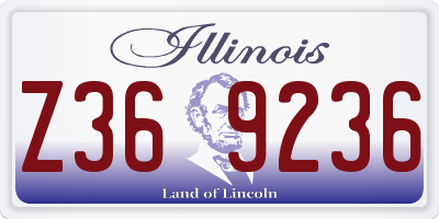 IL license plate Z369236
