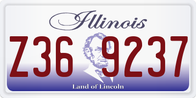 IL license plate Z369237