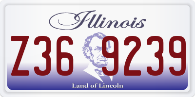 IL license plate Z369239