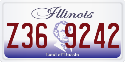 IL license plate Z369242