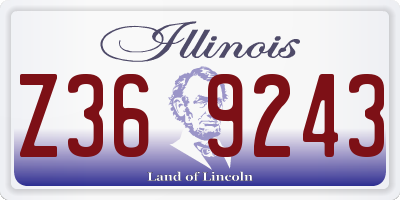 IL license plate Z369243