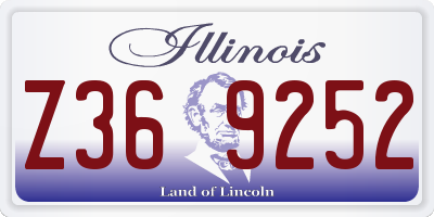 IL license plate Z369252