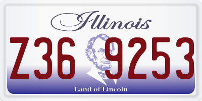 IL license plate Z369253