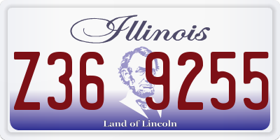 IL license plate Z369255