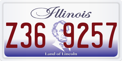 IL license plate Z369257